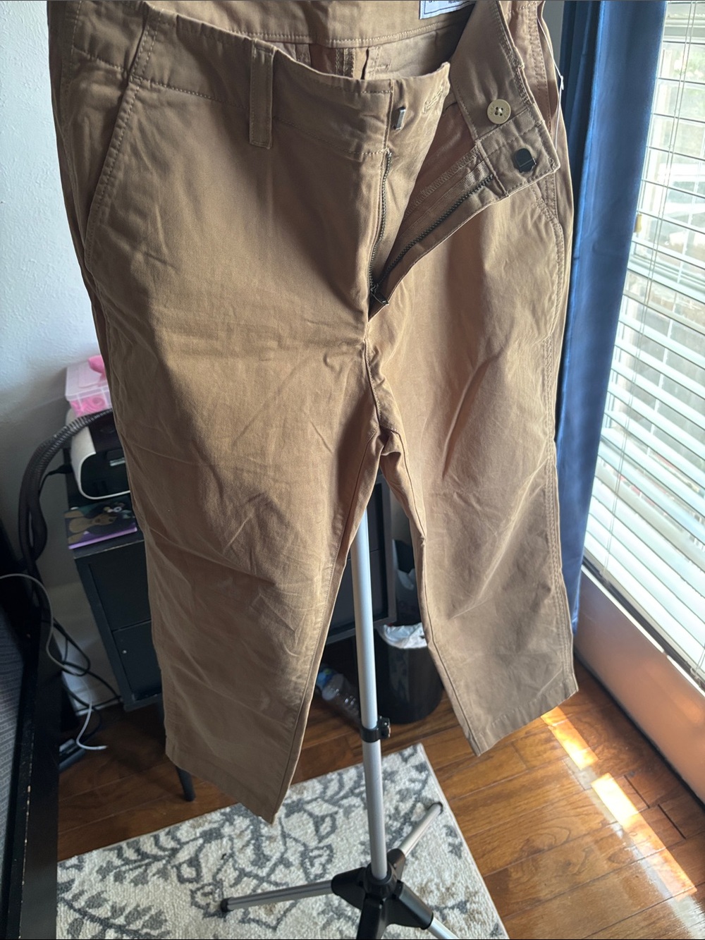 GAP Women's Tan Downtown Khaki Cropped Ankle Pants
